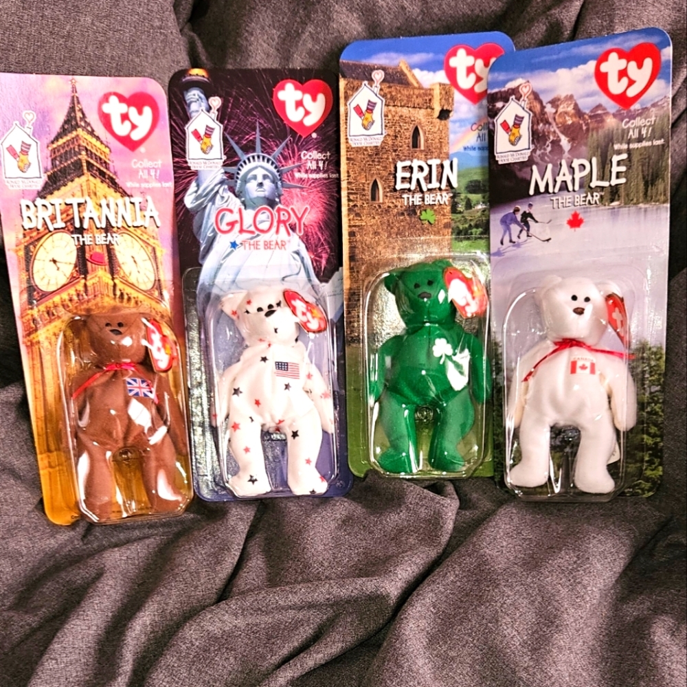 Ty McDonalds Beanie Babies Collect ALL 4. Rare. 1999, never opened